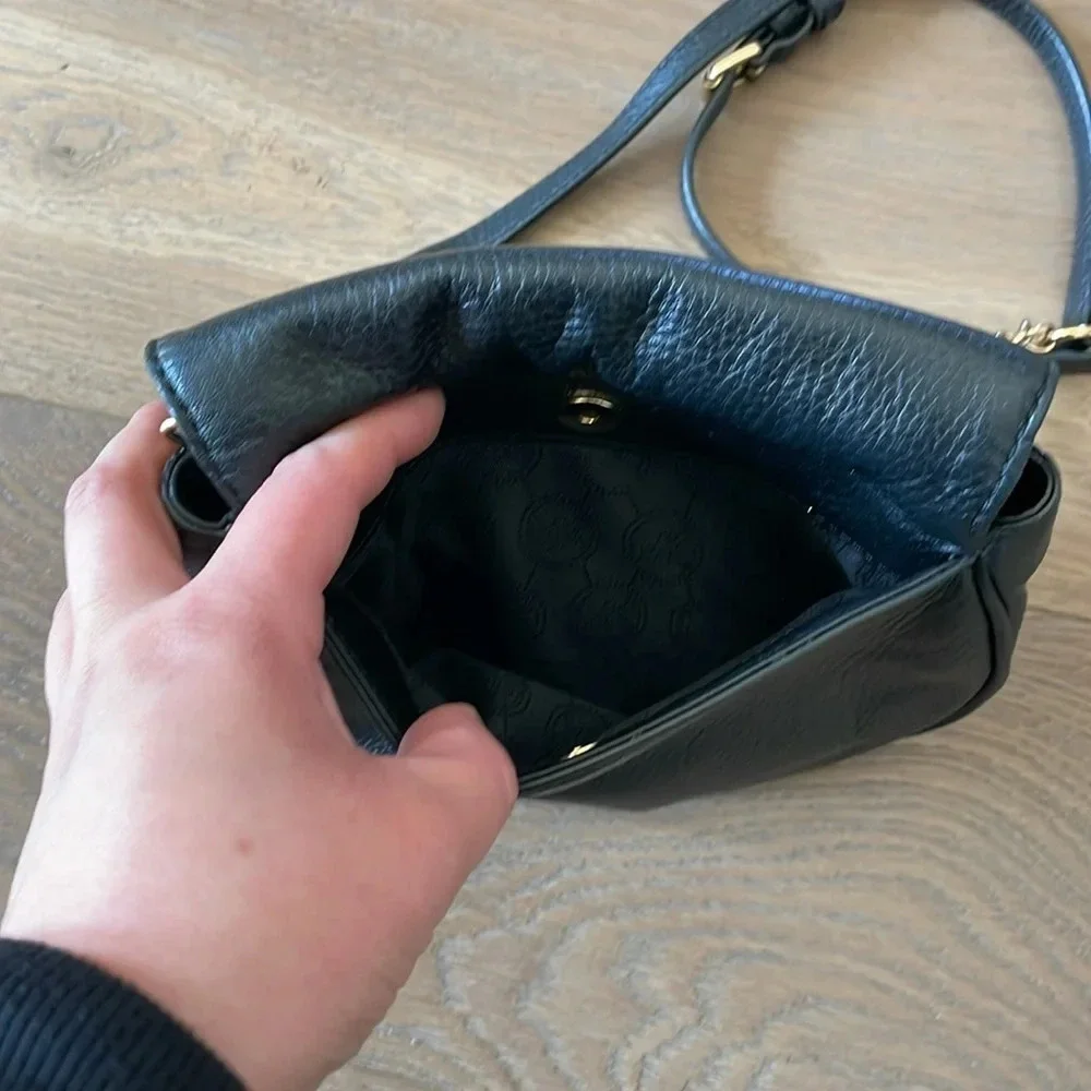 Michael Kors Small Black Leather Crossbody Bag
